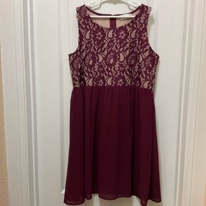 Lace top dress